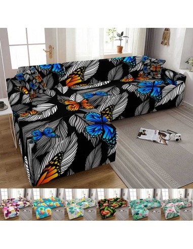 Housse canapé d'angle ou en forme L BUTTERFLY Profitez des Offres !