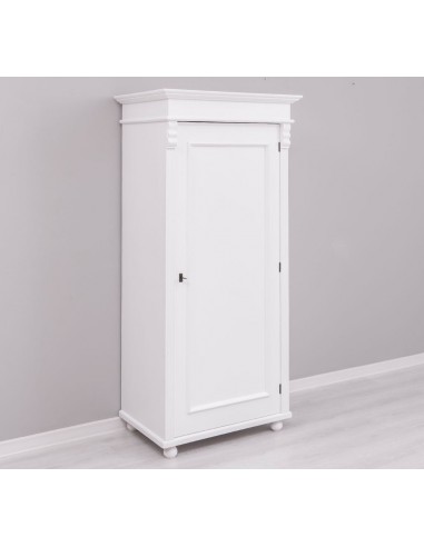 Armoire en bois de sapin avec 1 porte, Pasy PS244, blanc P004, L85XA58XH180 cm shop