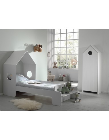 Ensemble de meubles de chambre à coucher MDF, pour les enfants 2 pièces Casami blanche, 200 x 90 cm Vous souhaitez 