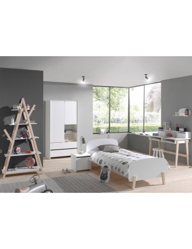 Ensemble de meubles de chambre à coucher et MDF, pour les enfants 6 pièces Kiddy White, 200 x 90 cm d'Europe débarque