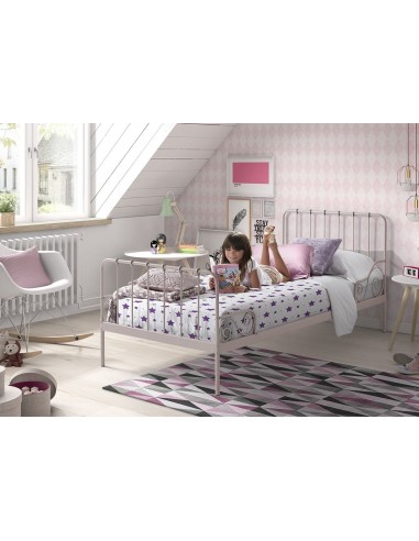 Lit métallique pour enfants rose, 200 x 90 cm Jusqu'à 80% De Réduction