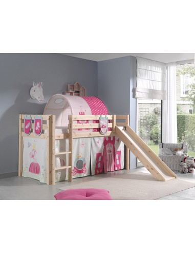 Pin de plancher en bois, avec tunnel et glissement pour enfants pino plus princesse naturelle, 200 x 90 cm prix