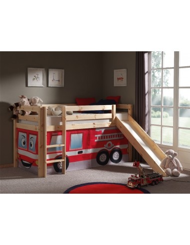 Pin - Lit de plancher de bois, avec enfants Pino Rescue Pino Children, 200 x 90 cm la livraison gratuite