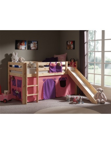 Pin de plancher en bois avec des enfants naturels Pino Bella Pink, 200 x 90 cm du meilleur 