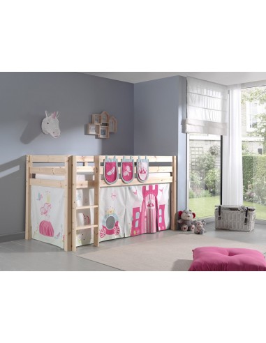 Pin de plancher en bois, avec espace de jeu pour enfants plus princesse naturelle, 200 x 90 cm d'Europe débarque