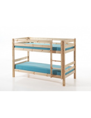 Lit superposé en pin pine pino enfants naturels, 200 x 90 cm le des métaux précieux