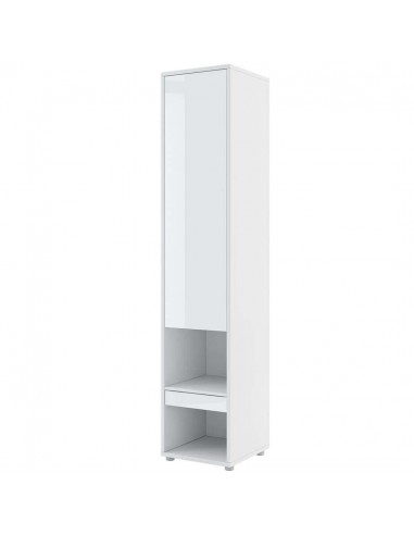 Armoire haute avec 1 porte et 1 tiroir, BC07, Blanc Brillant, L45xl46xH217 cm meilleur choix