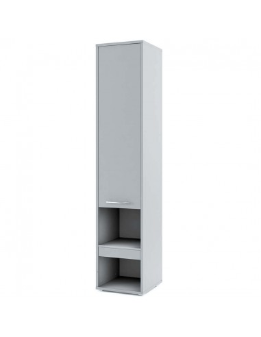 Armoire haute avec 1 porte et 1 tiroir, BC07, Gris Mat, L45xW46xH217 cm Livraison rapide