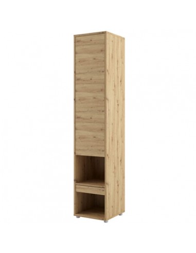 Armoire haute avec 1 porte et 1 tiroir, BC07, Chêne artisanal, L45xl46xH217 cm l'évolution des habitudes 