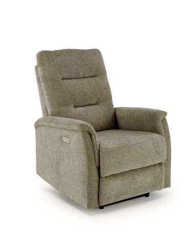 Fotoliu Recliner cu mecanism electric, tapitat cu stofa, Jamal Verde, l80xA90xH105 cm est présent 