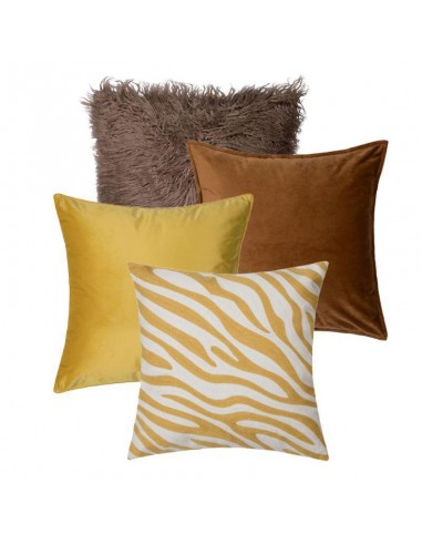 Collection Savane Jaune 4 coussins Amélioration de cerveau avec