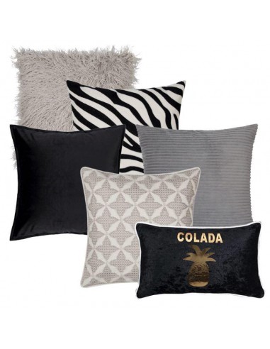 Collection Piña Black 6 coussins pas cher