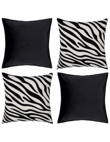 Collection Zebra Black 4 coussins rembourrage situé sous