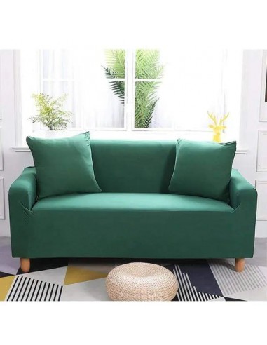 VERT - Housse universelle couleur unique pour canapé et fauteuil - Housse De France du meilleur 