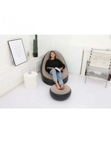 Canapé gonflable LAZYSOF, Fauteuil paresseux avec repose pied pliant gonflable ouvre sa boutique