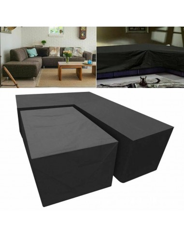 LSQUARD - Couverture de meubles d'extérieur imperméable pour canapé de jardin en forme de L canapé En savoir plus