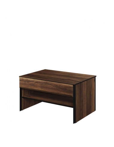 Table basse en bois, avec 1 tiroir, Borga 08, Chêne Catane / Noir, L100x72xH55 cm en ligne des produits 